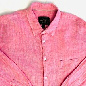 JoS. A. Bank Reserve 100% Linen Button Down Long Sleeve Shirt